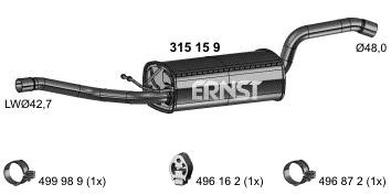 Ernst 315159 Middle Silencer 315159: Buy near me in Poland at 2407.PL - Good price!