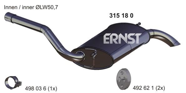 Ernst 315180 Глушитель, задняя часть 315180: Отличная цена - Купить в Польше на 2407.PL!