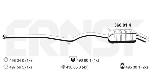 Ernst 366014 End Silencer 366014: Buy near me in Poland at 2407.PL - Good price!