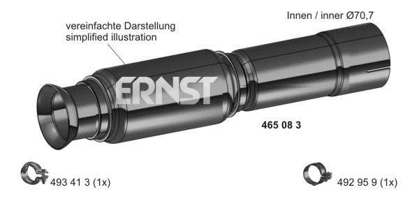 Ernst 465083 Corrugated pipe 465083: Buy near me in Poland at 2407.PL - Good price!