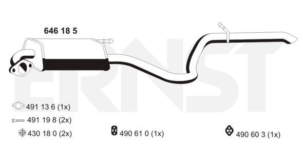 Ernst 646185 Shock absorber 646185: Buy near me at 2407.PL in Poland at an Affordable price!
