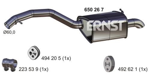 Ernst 650267 End Silencer 650267: Buy near me in Poland at 2407.PL - Good price!