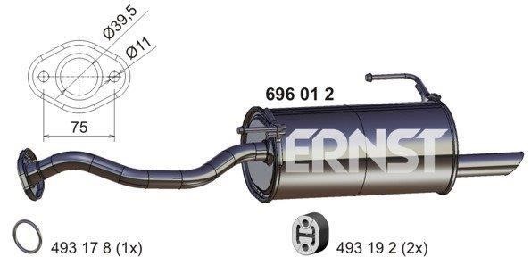 Ernst 696012 End Silencer 696012: Buy near me in Poland at 2407.PL - Good price!