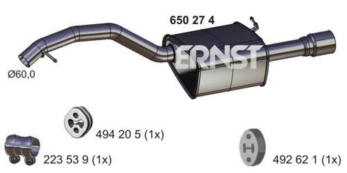 Ernst 650274 End Silencer 650274: Buy near me in Poland at 2407.PL - Good price!