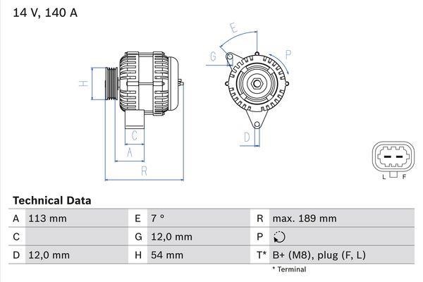 Bosch 0 986 083 820 Генератор 0986083820: Приваблива ціна - Купити у Польщі на 2407.PL!