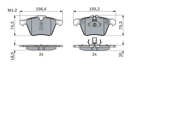 Scheibenbremsbeläge, Set Bosch 0 986 424 125