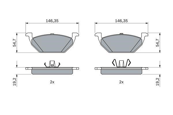 Bosch 0 986 424 933 Brake Pad Set, disc brake 0986424933: Buy near me in Poland at 2407.PL - Good price!