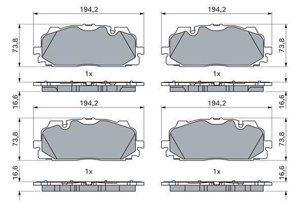 Bosch Brake Pad Set, disc brake – price 454 PLN
