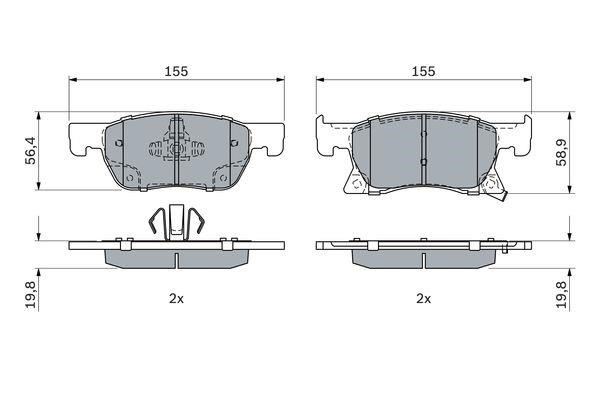 Bosch 0 986 424 989 Scheibenbremsbeläge, Set 0986424989: Kaufen Sie zu einem guten Preis in Polen bei 2407.PL!