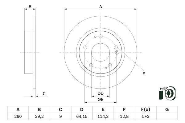 Bosch 0 986 479 G17 Тормозной диск задний невентилируемый 0986479G17: Купить в Польше - Отличная цена на 2407.PL!