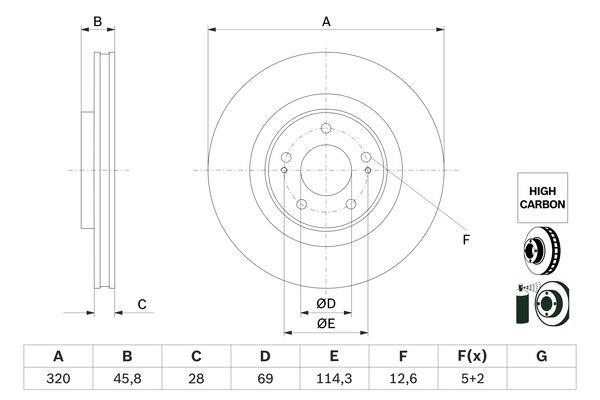 Bosch 0 986 479 G20 Tarcza hamulcowa 0986479G20: Dobra cena w Polsce na 2407.PL - Kup Teraz!