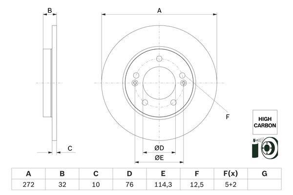 Bosch 0 986 479 G30 Bremsscheibe 0986479G30: Kaufen Sie zu einem guten Preis in Polen bei 2407.PL!