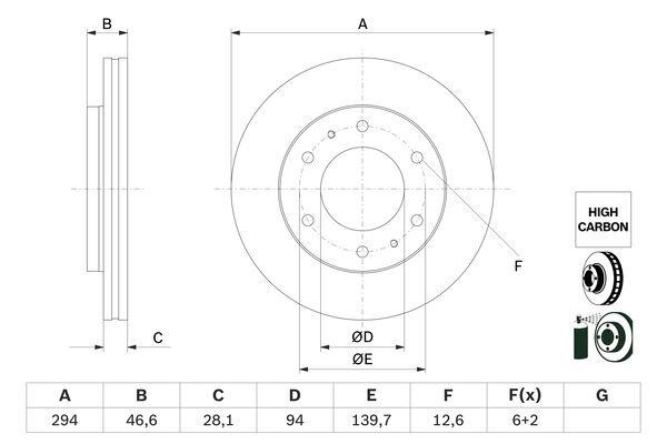 Bosch 0 986 479 E93 Wentylowana przednia tarcza hamulcowa 0986479E93: Dobra cena w Polsce na 2407.PL - Kup Teraz!