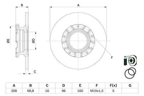 Bosch 0 986 479 F62 Тормозной диск задний невентилируемый 0986479F62: Отличная цена - Купить в Польше на 2407.PL!