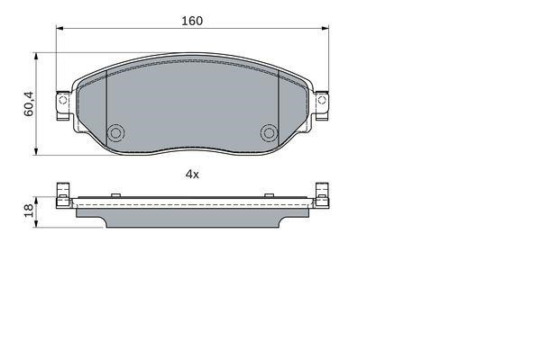 Bosch 0 986 494 741 Front disc brake pads, set 0986494741: Buy near me in Poland at 2407.PL - Good price!