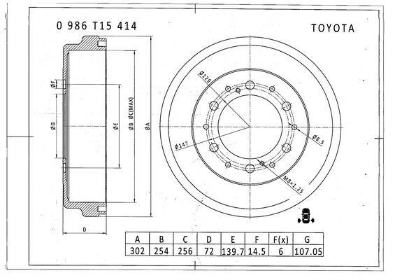 Bosch 0 986 T15 414 Bęben hamulcowy 0986T15414: Dobra cena w Polsce na 2407.PL - Kup Teraz!