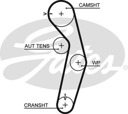 Gates T288RB Ремінь ГРМ T288RB: Приваблива ціна - Купити у Польщі на 2407.PL!