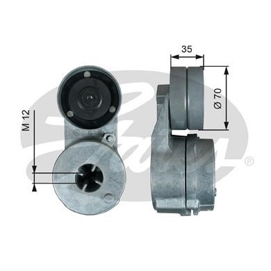 Gates T38723 Tensioner pulley, timing belt T38723: Buy near me in Poland at 2407.PL - Good price!