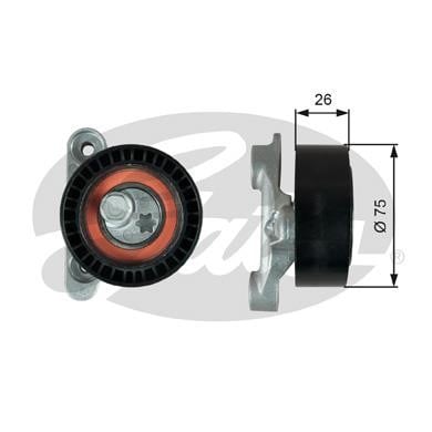 Gates T39345 V-ribbed belt tensioner (drive) roller T39345: Buy near me in Poland at 2407.PL - Good price!