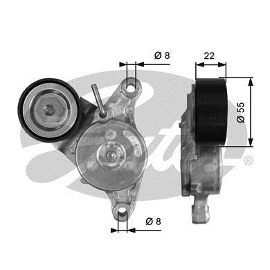 Gates T39392 Rolka napinacza, pasek klinowy wielorowkowy T39392: Dobra cena w Polsce na 2407.PL - Kup Teraz!