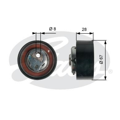 Gates T43136 Tensioner pulley, timing belt T43136: Buy near me at 2407.PL in Poland at an Affordable price!