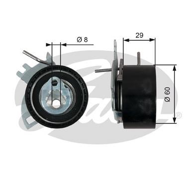 Gates T43246 Tensioner pulley, timing belt T43246: Buy near me in Poland at 2407.PL - Good price!