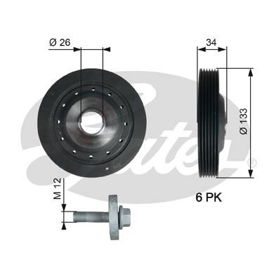 Gates TVD1113A Pulley crankshaft TVD1113A: Buy near me in Poland at 2407.PL - Good price!