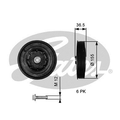 Gates TVD1128A Belt Pulley, crankshaft TVD1128A: Buy near me at 2407.PL in Poland at an Affordable price!