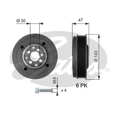 Gates TVD1014A Pulley crankshaft TVD1014A: Buy near me in Poland at 2407.PL - Good price!