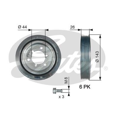 Gates TVD1055A Pulley crankshaft TVD1055A: Buy near me in Poland at 2407.PL - Good price!