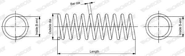 Monroe SE0272 Suspension spring front SE0272: Buy near me in Poland at 2407.PL - Good price!