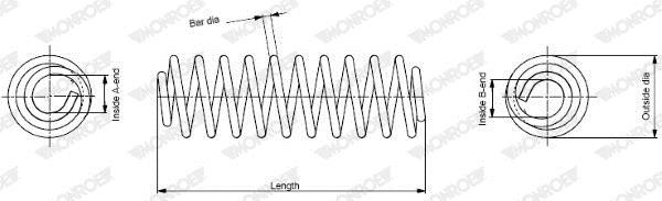 Monroe SE3347 Suspension spring front SE3347: Buy near me in Poland at 2407.PL - Good price!