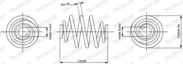 Monroe SP0747 Coil Spring SP0747: Buy near me in Poland at 2407.PL - Good price!