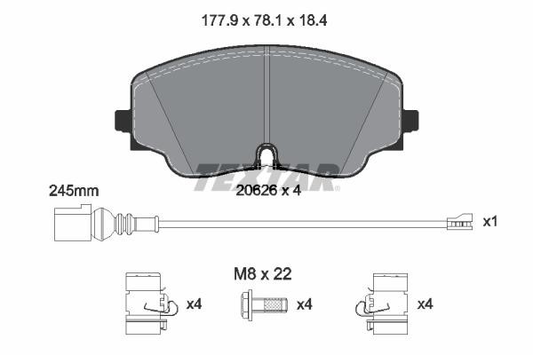 Textar 2062601 Brake Pad Set, disc brake 2062601: Buy near me in Poland at 2407.PL - Good price!