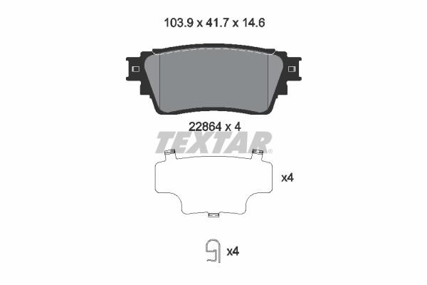 Textar 2286401 Rear disc brake pads, set 2286401: Buy near me in Poland at 2407.PL - Good price!