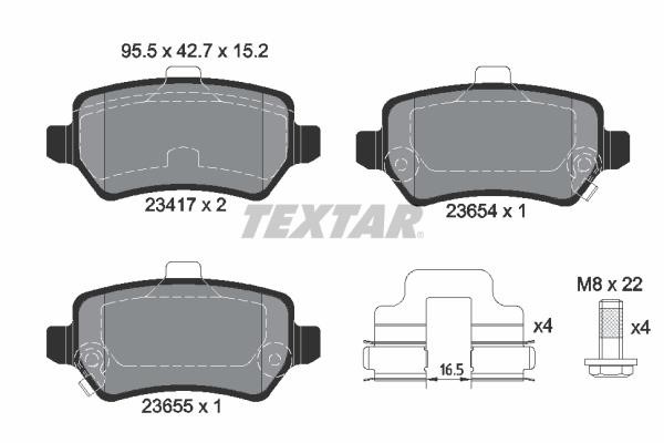 Textar 2341782 Brake Pad Set, disc brake 2341782: Buy near me in Poland at 2407.PL - Good price!