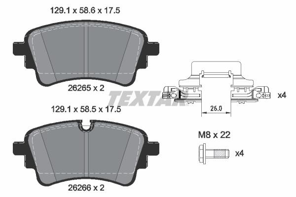 Textar 2626501 Brake Pad Set, disc brake 2626501: Buy near me at 2407.PL in Poland at an Affordable price!