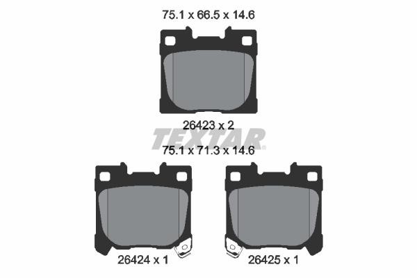 Textar 2642301 Brake Pad Set, disc brake 2642301: Buy near me in Poland at 2407.PL - Good price!