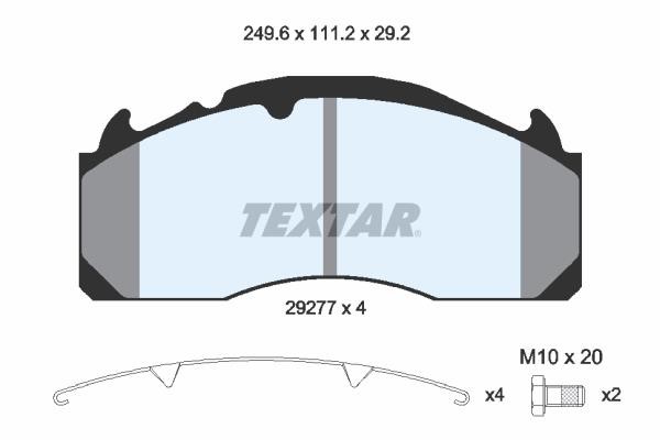 Textar 2927705 Гальмівні колодки, комплект 2927705: Приваблива ціна - Купити у Польщі на 2407.PL!