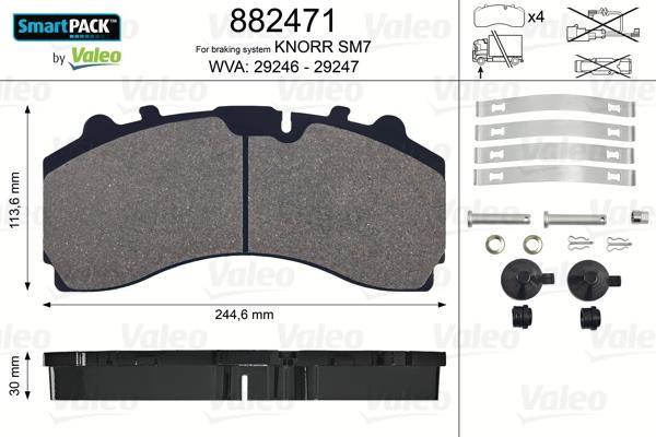 Valeo 882471 Front disc brake pads, set 882471: Buy near me at 2407.PL in Poland at an Affordable price!