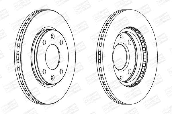 Champion 561409CH Front brake disc ventilated 561409CH: Buy near me in Poland at 2407.PL - Good price!
