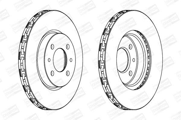 Champion 562178CH Front brake disc ventilated 562178CH: Buy near me in Poland at 2407.PL - Good price!