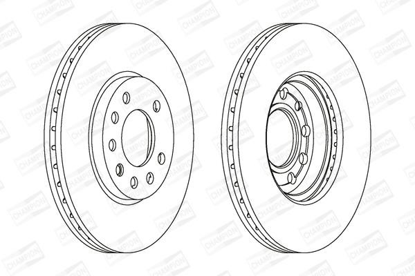 Champion 562070CH Front brake disc 562070CH: Buy near me in Poland at 2407.PL - Good price!