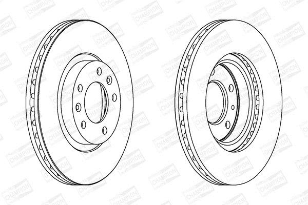 Champion 562126CH Front brake disc ventilated 562126CH: Buy near me in Poland at 2407.PL - Good price!
