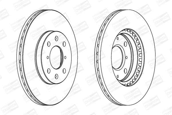 Champion 562456CH Front brake disc ventilated 562456CH: Buy near me in Poland at 2407.PL - Good price!