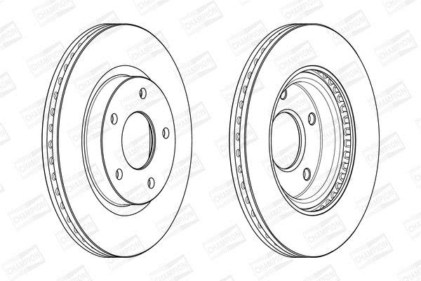 Champion 562675CH Front brake disc ventilated 562675CH: Buy near me in Poland at 2407.PL - Good price!