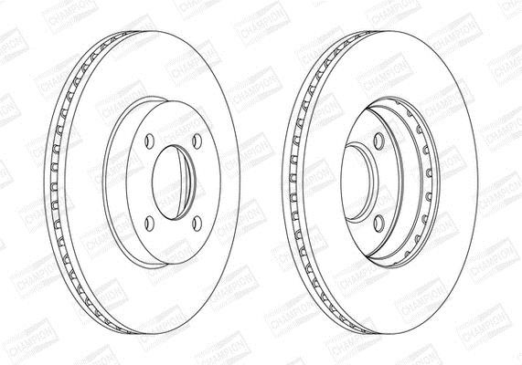 Champion 562693CH Front brake disc ventilated 562693CH: Buy near me in Poland at 2407.PL - Good price!