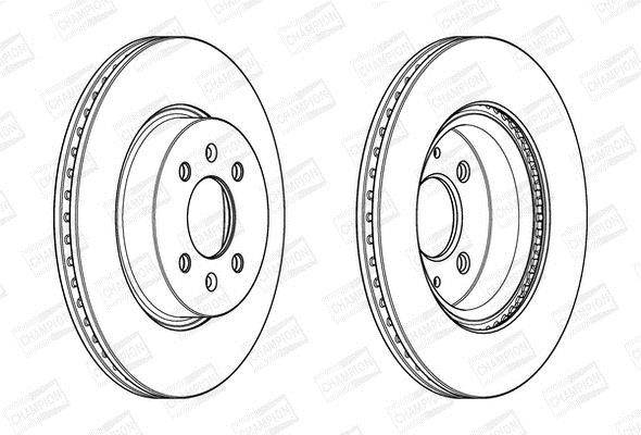 Champion 562944CH Front brake disc ventilated 562944CH: Buy near me in Poland at 2407.PL - Good price!