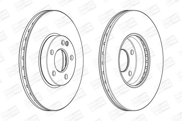 Champion 562989CH Front brake disc ventilated 562989CH: Buy near me in Poland at 2407.PL - Good price!