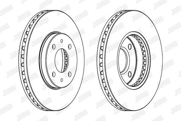 Jurid/Bendix 561721J Front brake disc ventilated 561721J: Buy near me in Poland at 2407.PL - Good price!